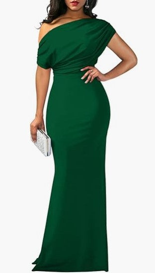 Elegante Mouwloze Off-shoulder Nauwsluitende Lange Formele Avondjurk