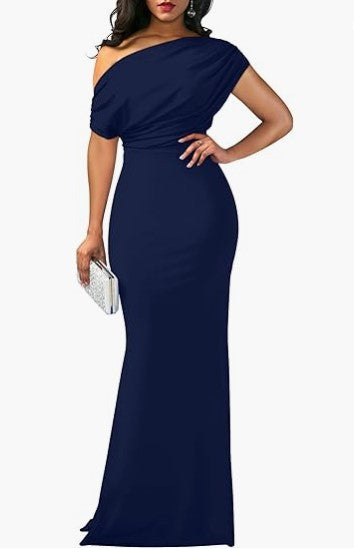 Elegante Mouwloze Off-shoulder Nauwsluitende Lange Formele Avondjurk