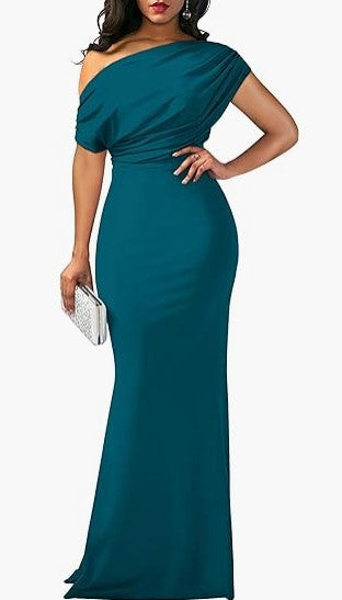 Elegante Mouwloze Off-shoulder Nauwsluitende Lange Formele Avondjurk