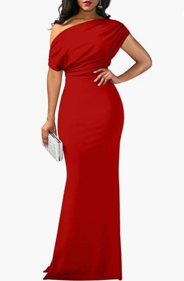 Elegante Mouwloze Off-shoulder Nauwsluitende Lange Formele Avondjurk