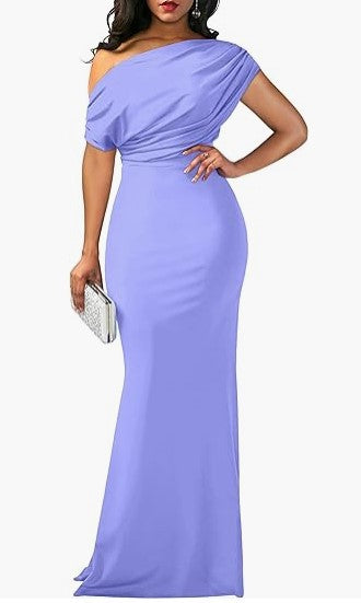 Elegante Mouwloze Off-shoulder Nauwsluitende Lange Formele Avondjurk