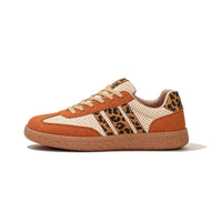 Samba Retro Bruin/Beige Sneakers met Luipaardprint