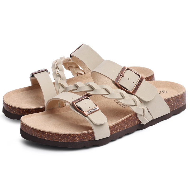 Arden Gevlochten Kurk Comfort Sandalen