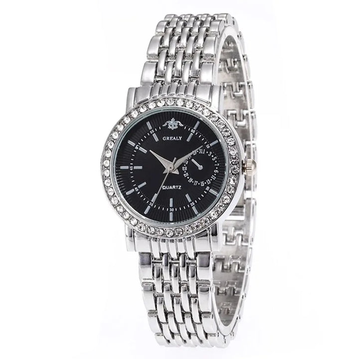 Horloge met kristallen rand