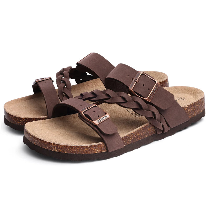 Arden Gevlochten Kurk Comfort Sandalen
