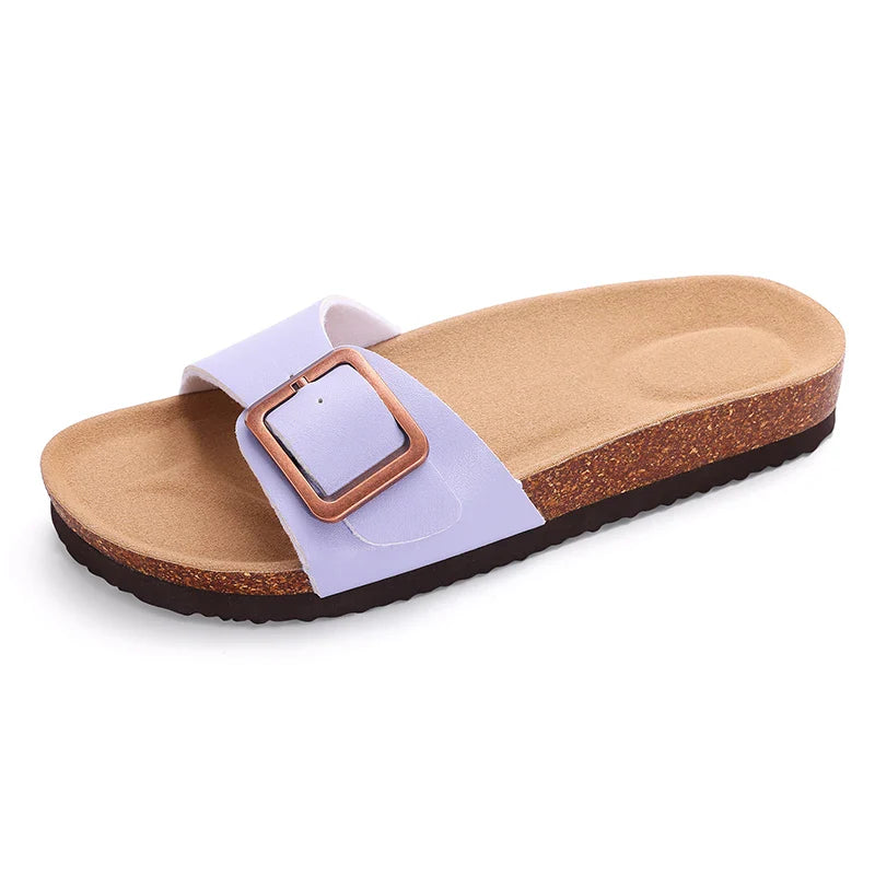 Elira – Minimalistische Kurken Slippers