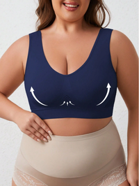 ?Grote Maten tot 5XL ?Ademende Draadloze Holle Bh voor Volle Figuren (5 Stuks)