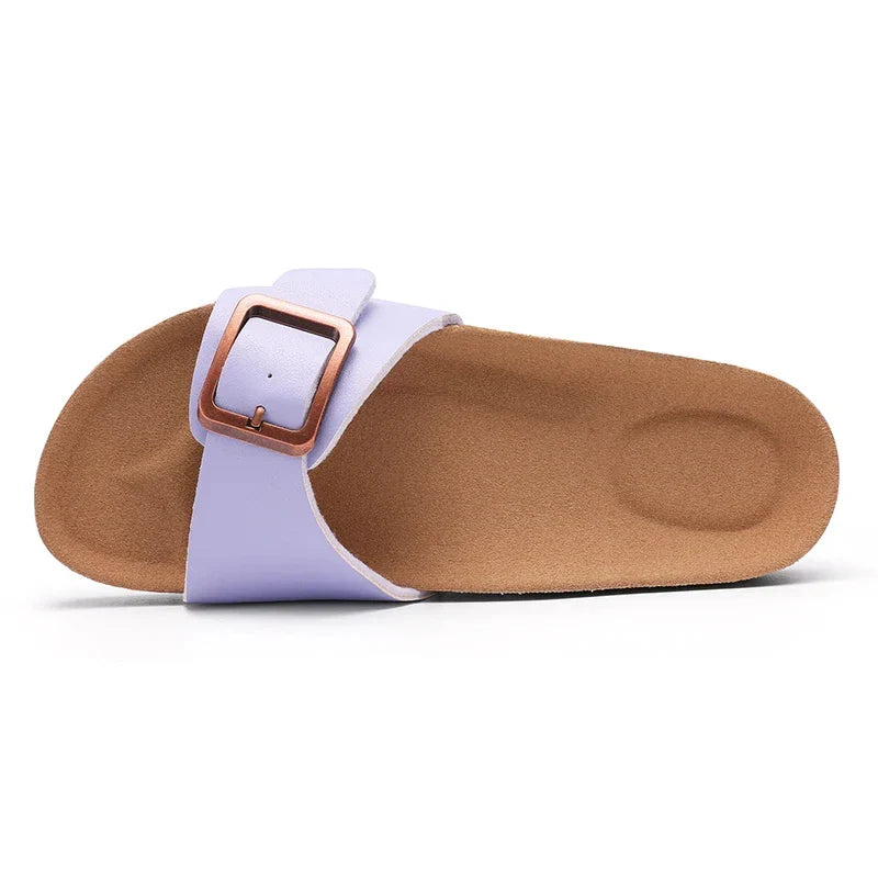 Elira – Minimalistische Kurken Slippers