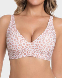 Draadloze luipaard V-hals contourbeha