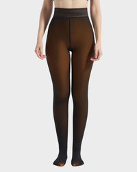 Semi-Transparante Fleece Gevoerde Panty&