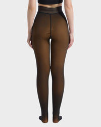 Semi-Transparante Fleece Gevoerde Panty&
