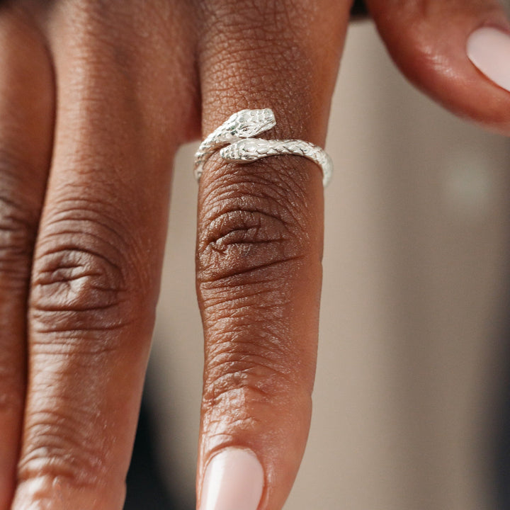 Verstelbare Slangenring van Sterling Zilver
