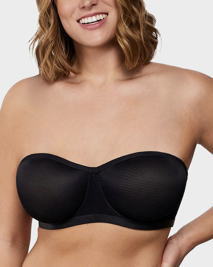 Strapless Mesh Balconette Beha met Beugel