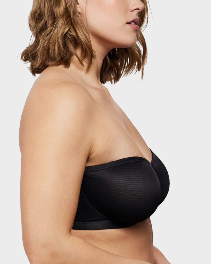 Strapless Mesh Balconette Beha met Beugel