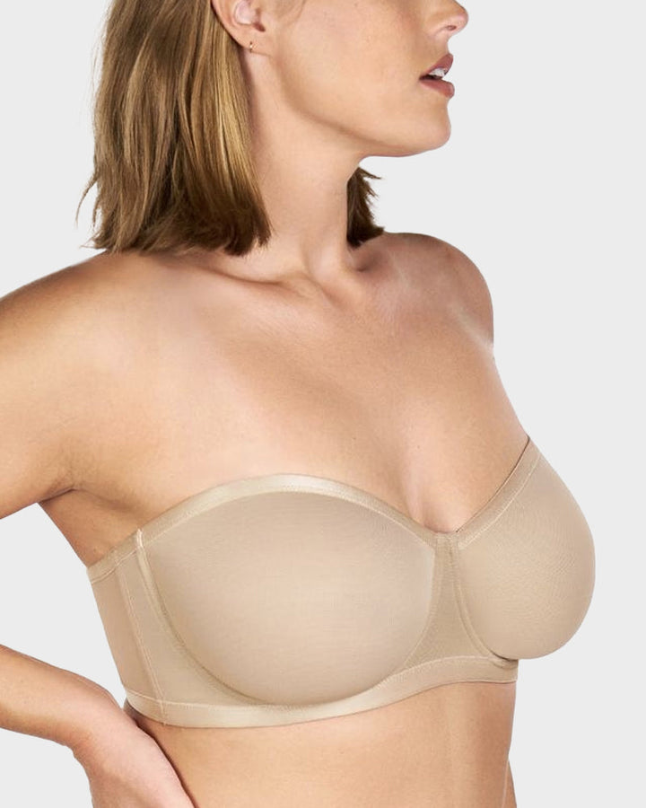 Strapless Mesh Balconette Beha met Beugel