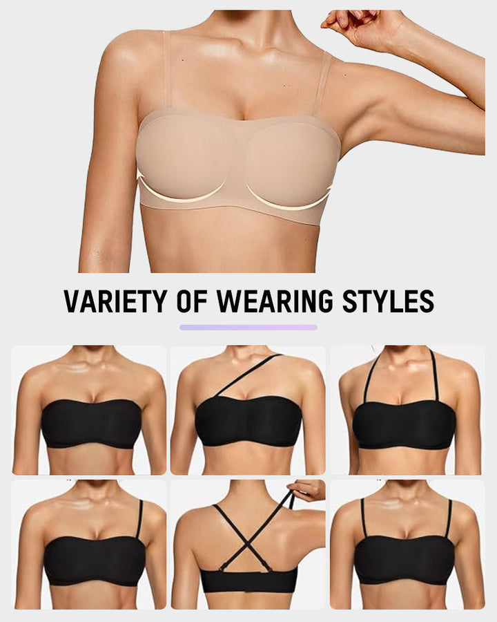 Strapless draadloze voorgevormde bandeaubeha