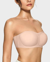 Strapless draadloze voorgevormde bandeaubeha