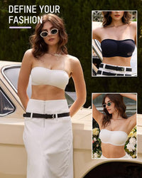 Strapless draadloze voorgevormde bandeaubeha