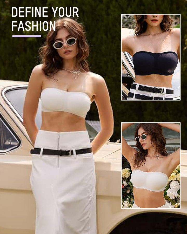 Strapless draadloze voorgevormde bandeaubeha