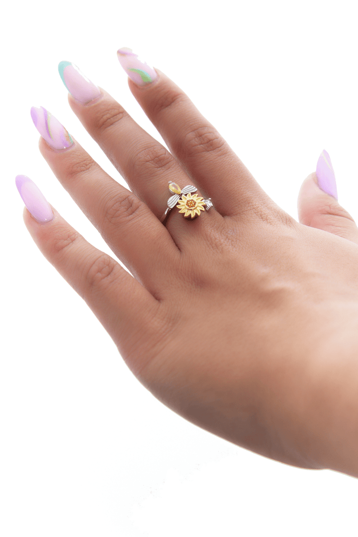 Voor Mijn Trots en Vreugde Zonnebloem Fidget Ring
