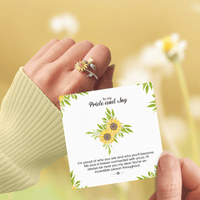 Voor Mijn Trots en Vreugde Zonnebloem Fidget Ring