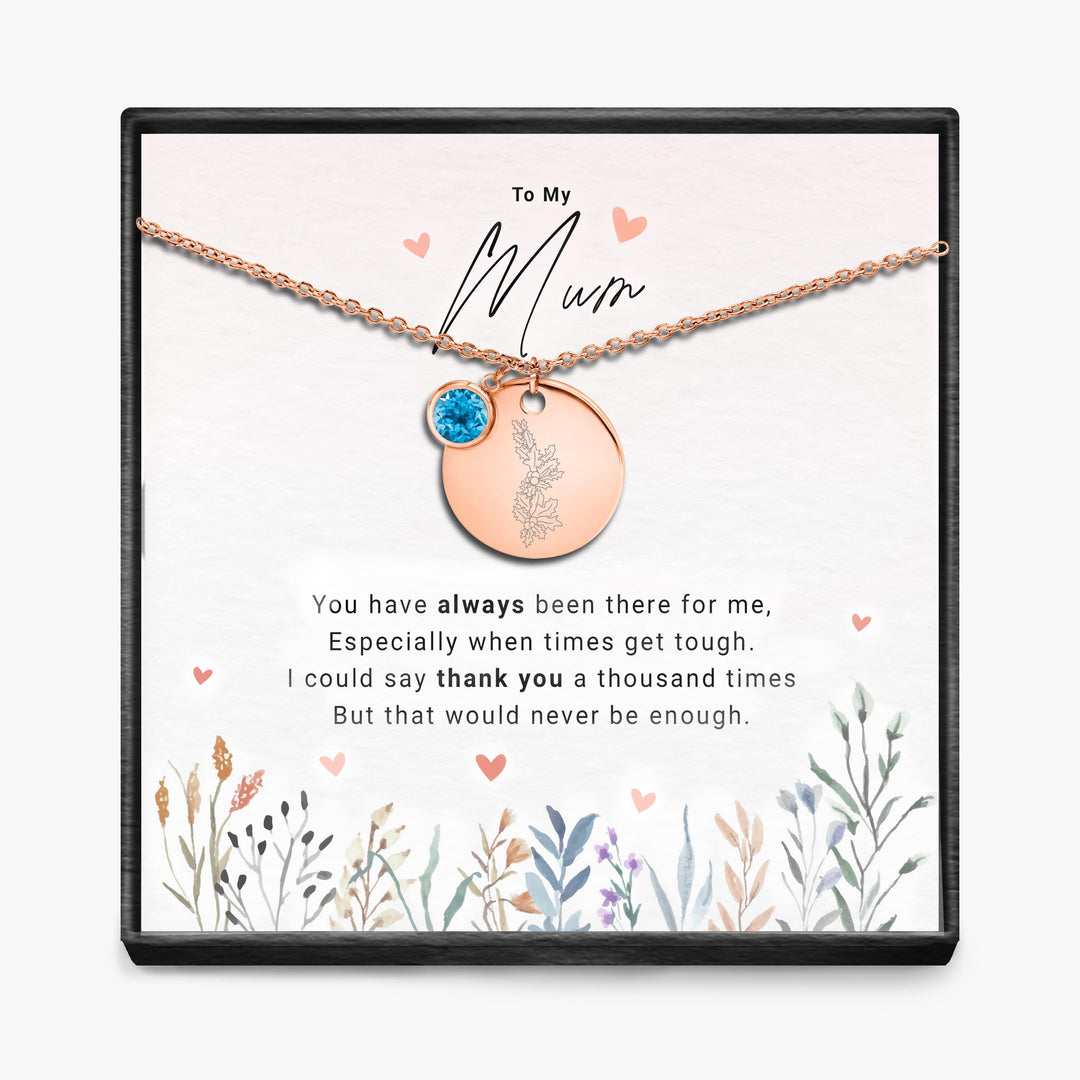 Duizendmaal dank - Geboortemaand Hanger Ketting