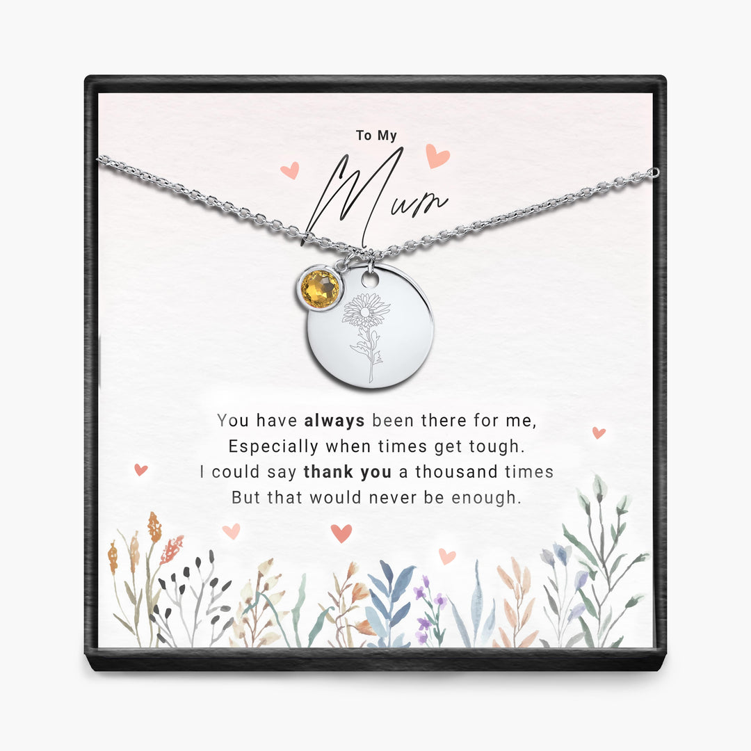 Duizendmaal dank - Geboortemaand Hanger Ketting