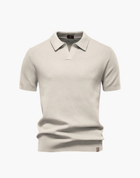 Lugano Getextureerd V-Hals Poloshirt