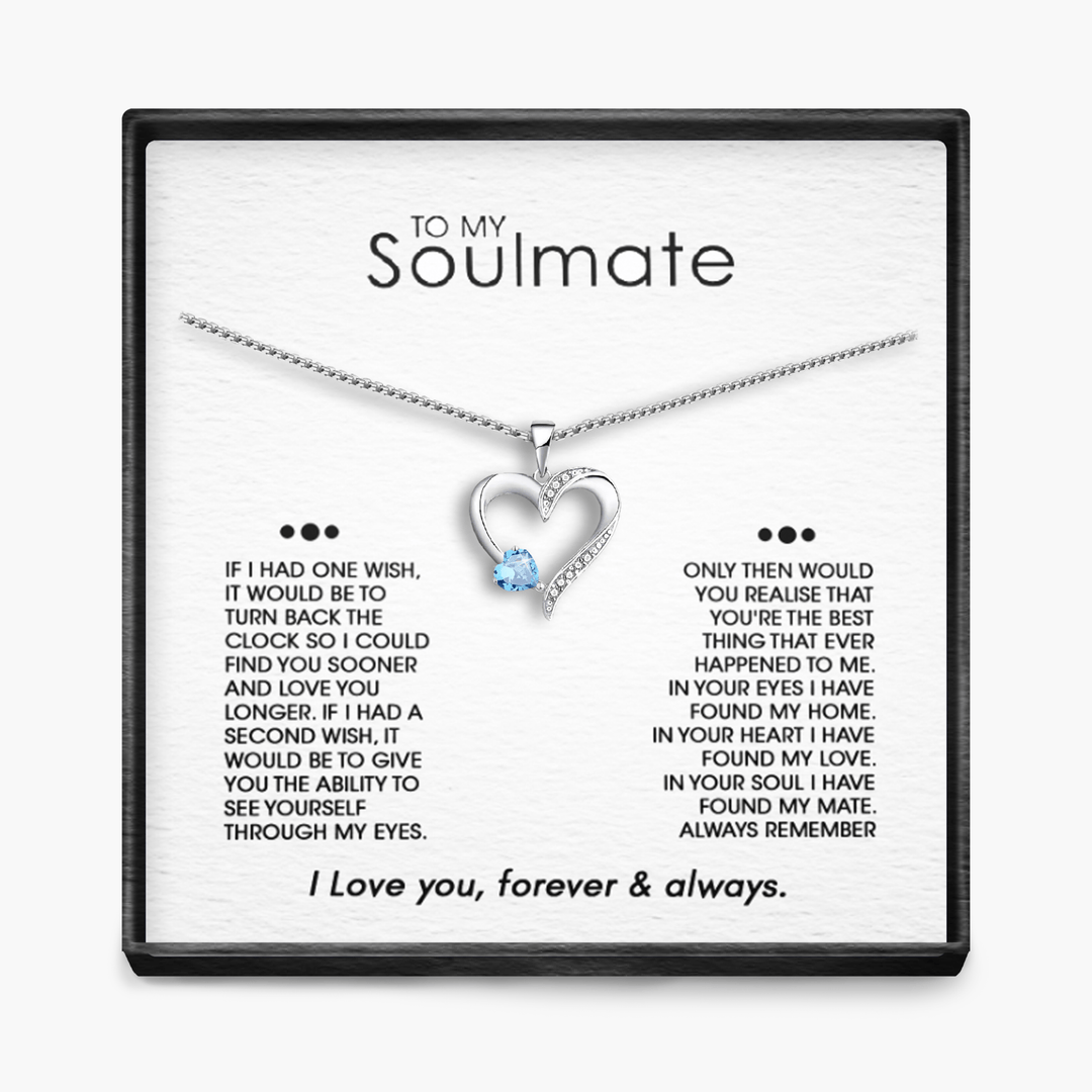 SOULMATE "ÉÉN WENS" Sterling Zilveren Heilig Hart Ketting - 5 Kleuren