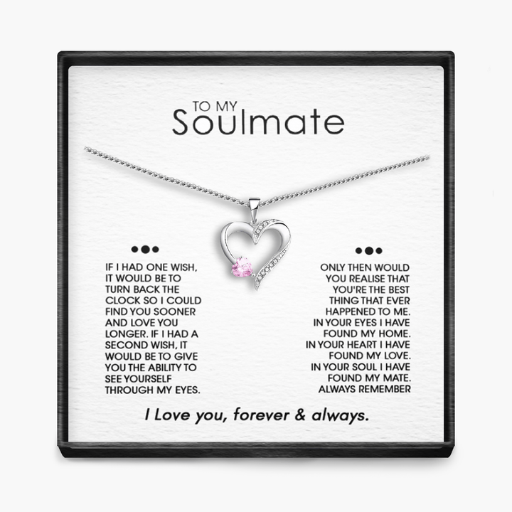 SOULMATE "ÉÉN WENS" Sterling Zilveren Heilig Hart Ketting - 5 Kleuren