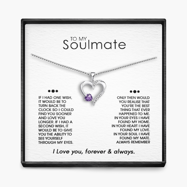 SOULMATE "ÉÉN WENS" Sterling Zilveren Heilig Hart Ketting - 5 Kleuren