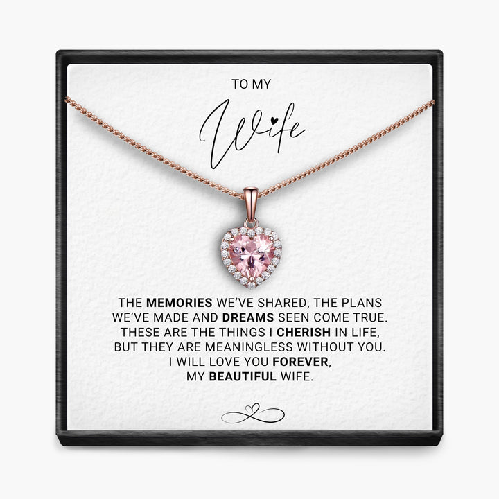 Vrouw - Herinneringen - Sprankelende Morganiet Hart Ketting
