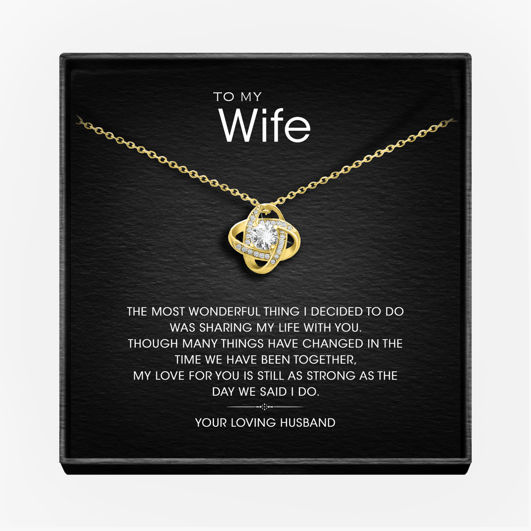 Aan mijn geweldige vrouw Zilveren Liefdesknoop ketting