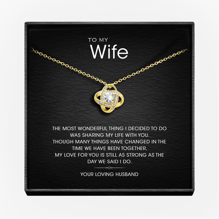 Aan mijn geweldige vrouw Zilveren Liefdesknoop ketting