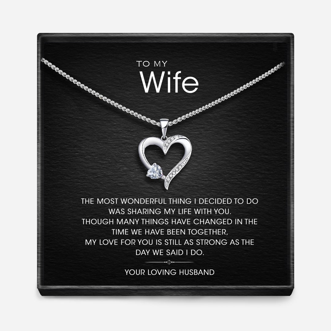 "AAN MIJN VROUW" - Sterling Zilver Heilig Hart Ketting - 5 Kleuren