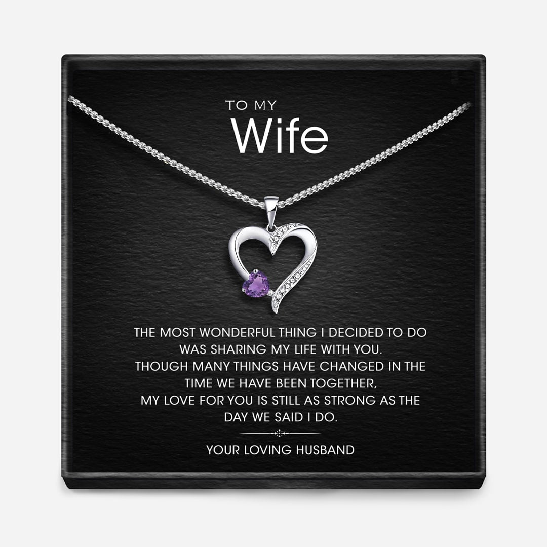 "AAN MIJN VROUW" - Sterling Zilver Heilig Hart Ketting - 5 Kleuren