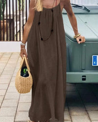 Effen backless cami-jurk voor dames