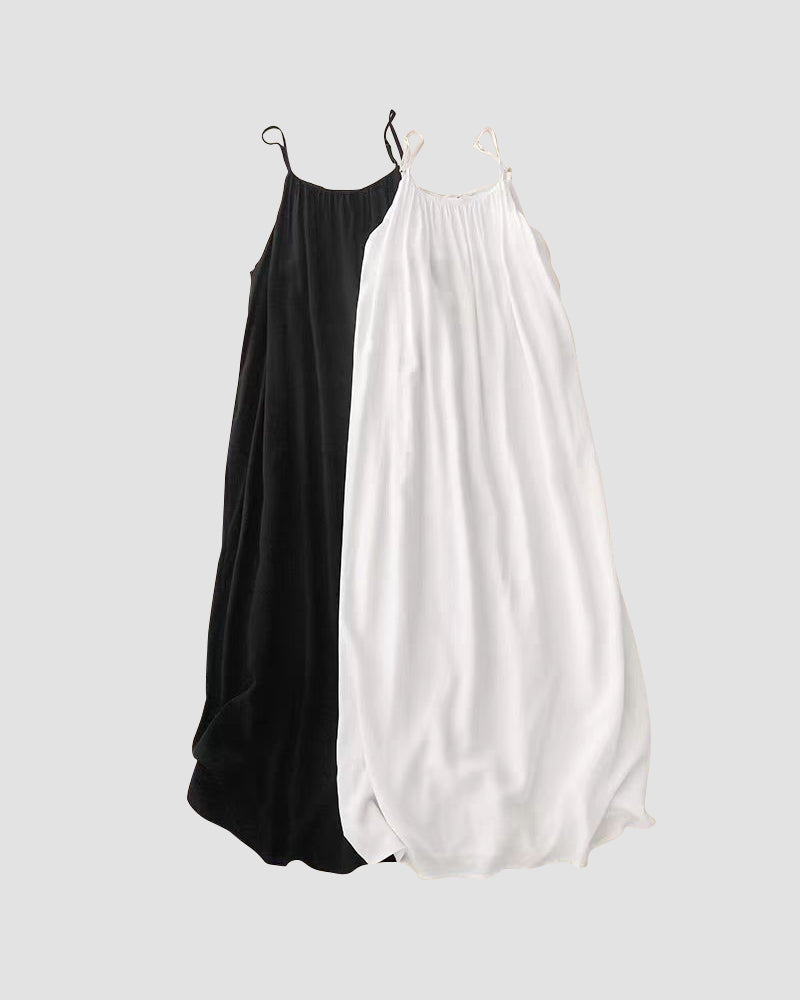Effen backless cami-jurk voor dames