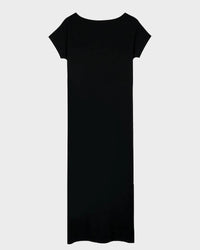 Maxi-jurk met vleermuismouwen en off-shoulderhalslijn
