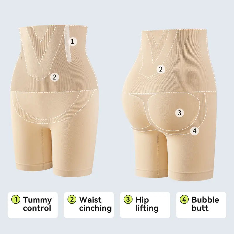 Naadloze High-Waist Corrigerende Shorts voor Buik en Billen
