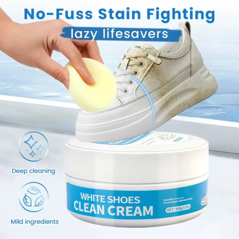 PureStep Witte Schoen Poets Crème