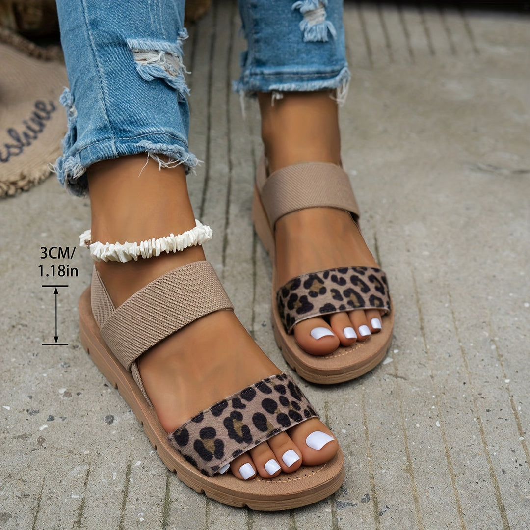 Leopardriem Comfortabele Sandalen