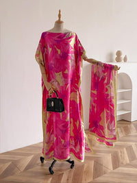Dames sjaal en omslagdoek set met pauwenprint – elegante strandbedekking