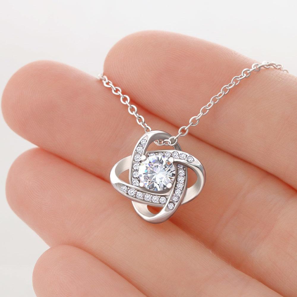 Aan mijn geweldige vrouw Zilveren Liefdesknoop ketting