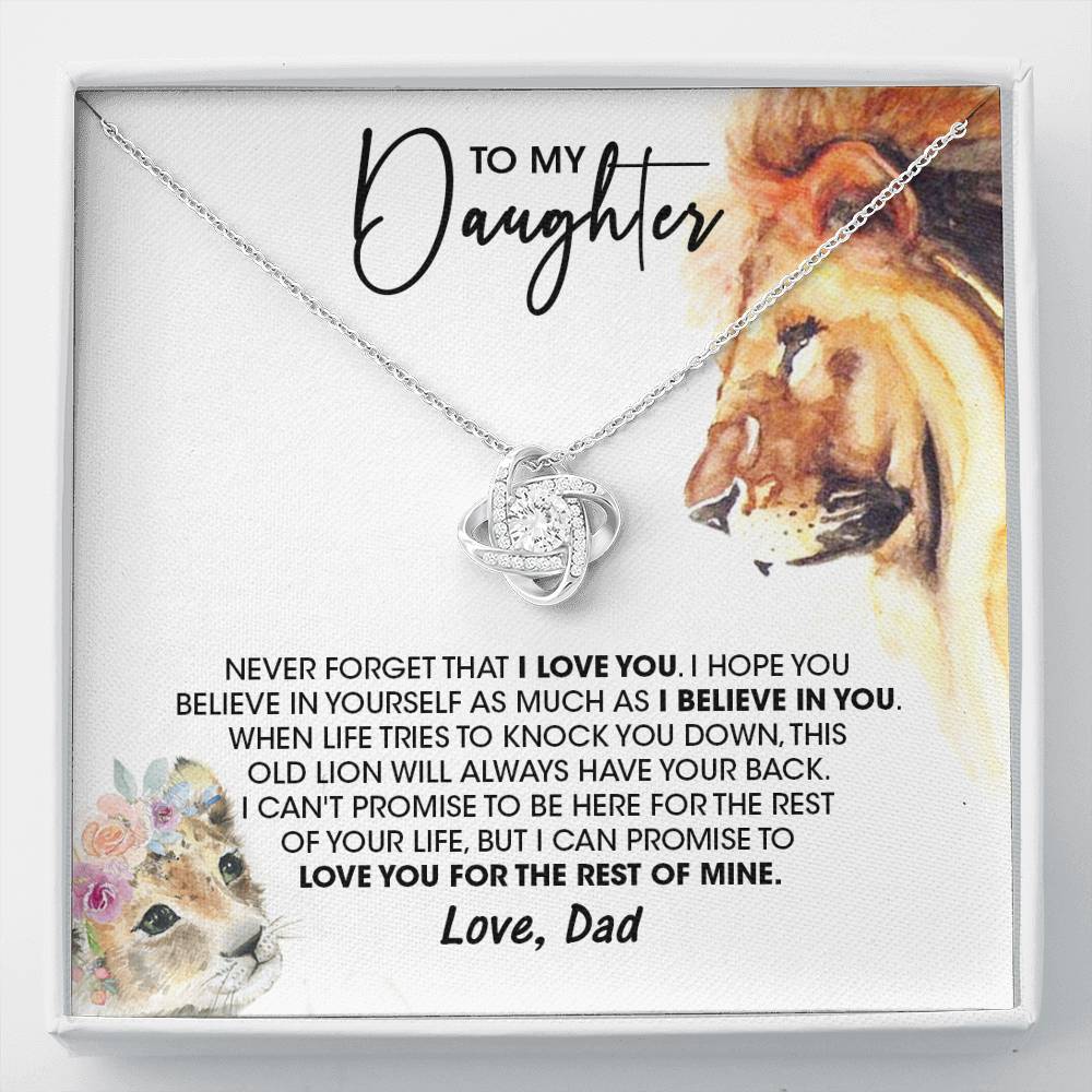 "Aan mijn Dochter, Liefs Papa" - Liefdesknoop Cadeauset
