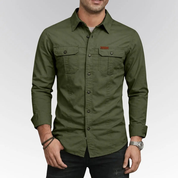 Men's Versatile Long Sleeve Work Shirt