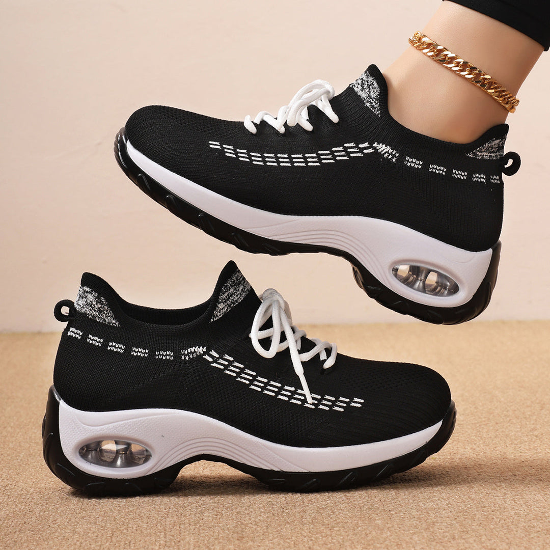 Noir Lift Gebreide Sneakers