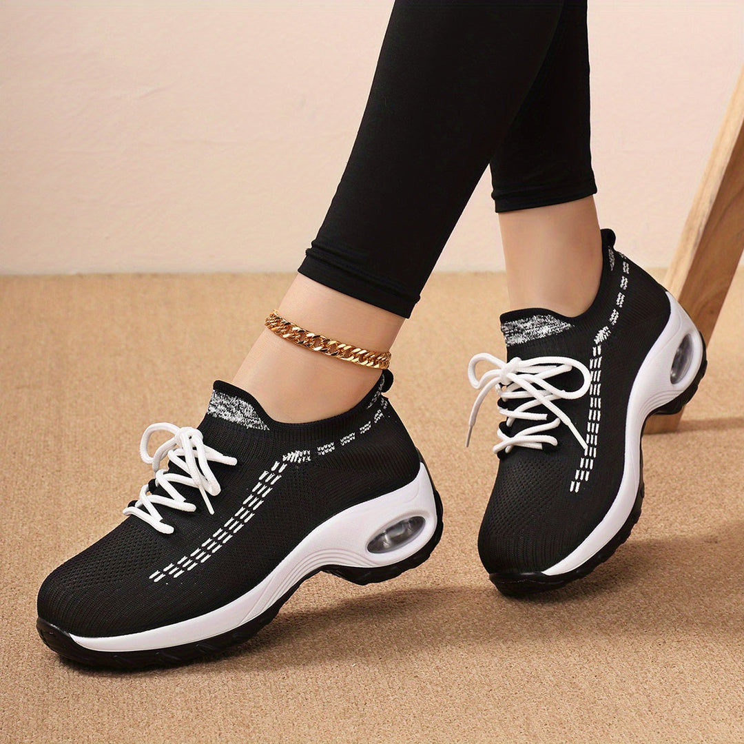 Noir Lift Gebreide Sneakers