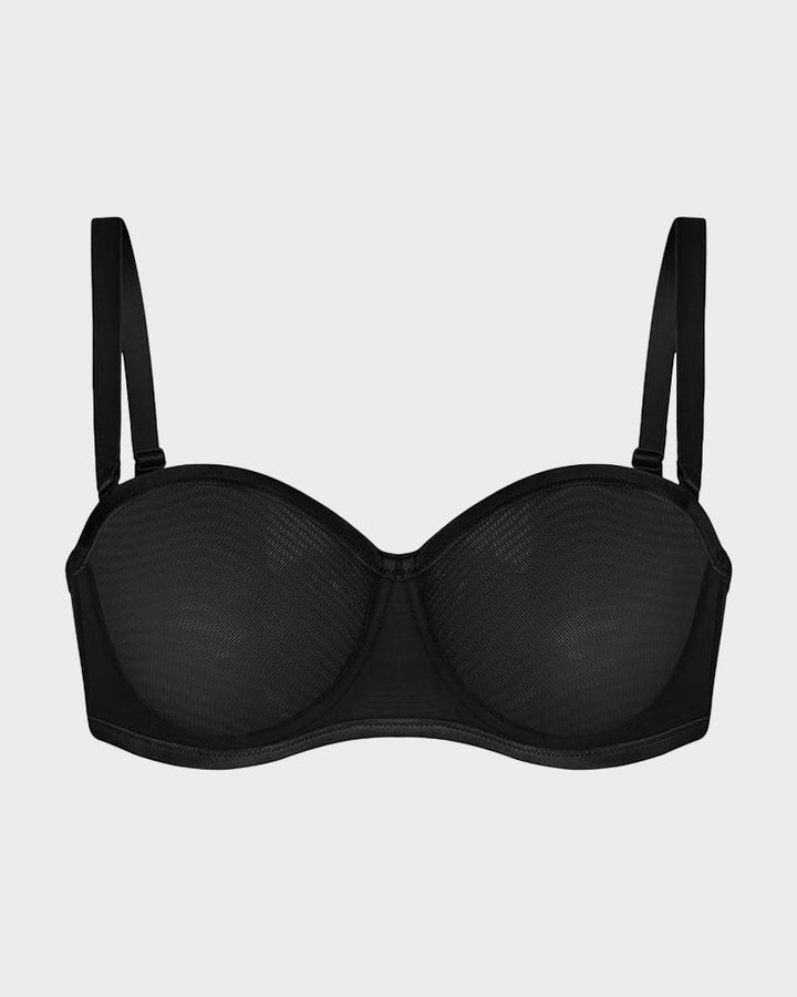 Strapless Mesh Balconette Beha met Beugel