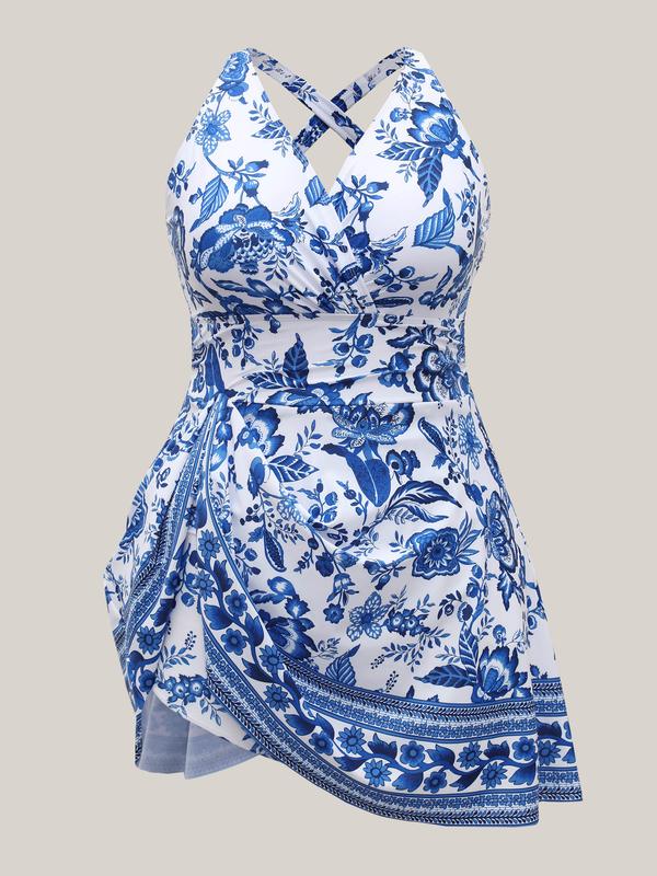 Boho zwemjurk met buikcontrole en zakken